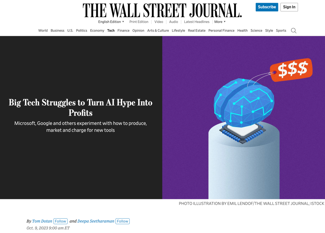 有人给微软大模型落地算了笔账：每月每位用户倒贴20美元