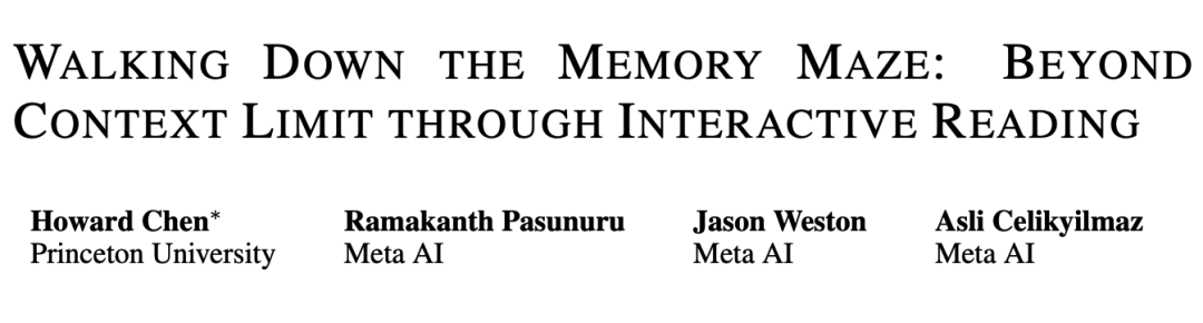 Meta普林斯顿提出LLM上下文终极解决方案!让模型化身自主智能体,自行读取上下文节点树
