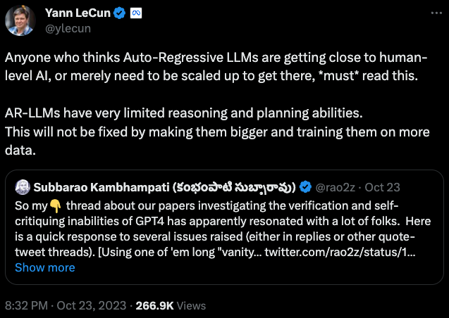 LeCun和xAI联创对呛,GPT-4重大推理缺陷无解?网友:人类也是「随机鹦鹉」
