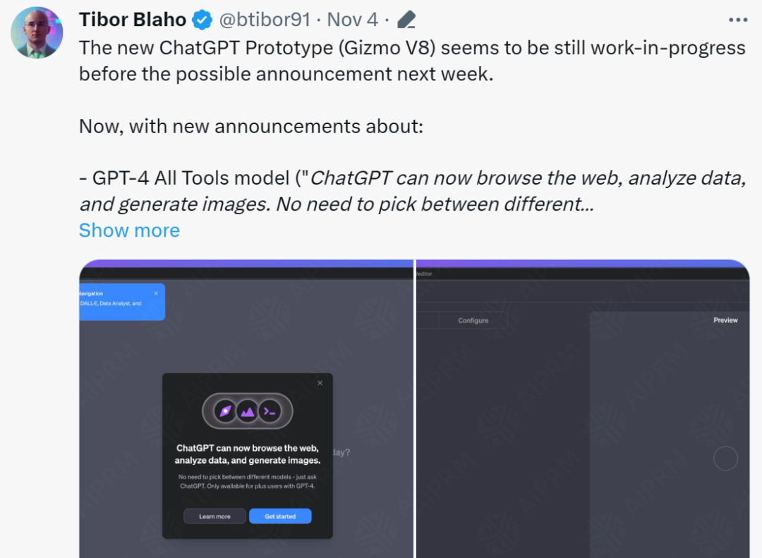 OpenAI首届开发者大会被人提前「掀底牌」,全新ChatGPT原型Gizmo大曝光