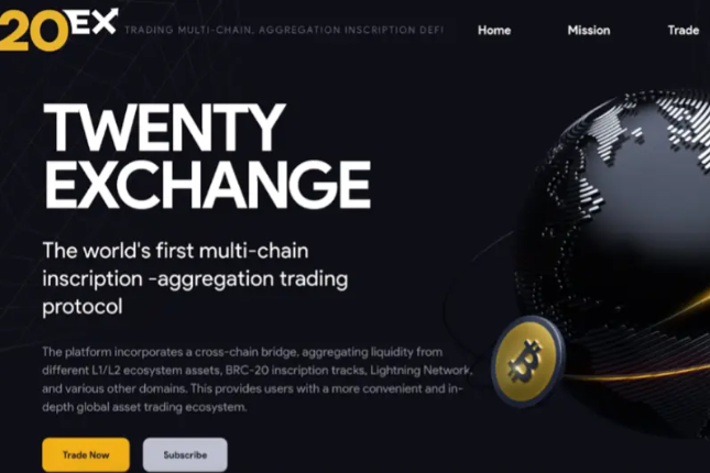 多链铭文聚合协议20Exchange宣布将为Ordi、SATS持仓用户快照空投