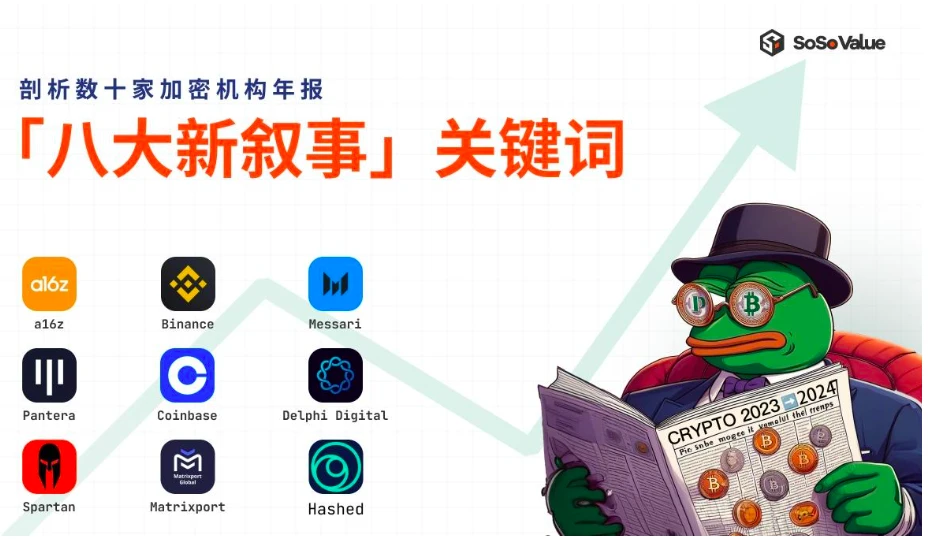 SoSo Value:数十家加密机构年报中总结2024明牌牛市的「八大新叙事」