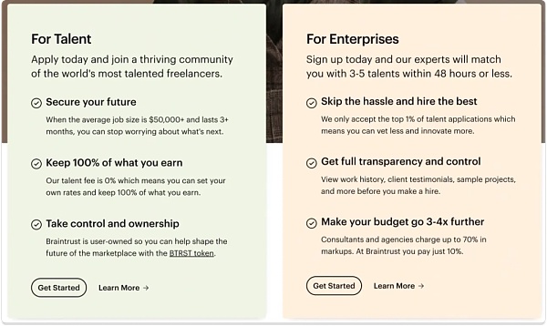 Braintrust:区块链驱动的人才网络革新
