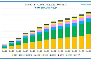 9支比特币现货ETF在14个交易日内购买近17万枚BTC,约合73亿美元 9支比特币现货ETF在14个交易日内购买近17万枚BTC,约合73亿美元