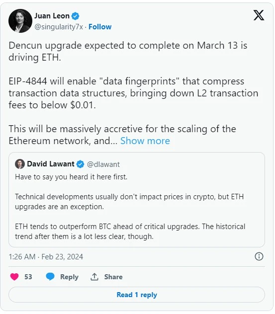 以太坊Dencun升级前的冷静思考:短期补丁or长期方案?