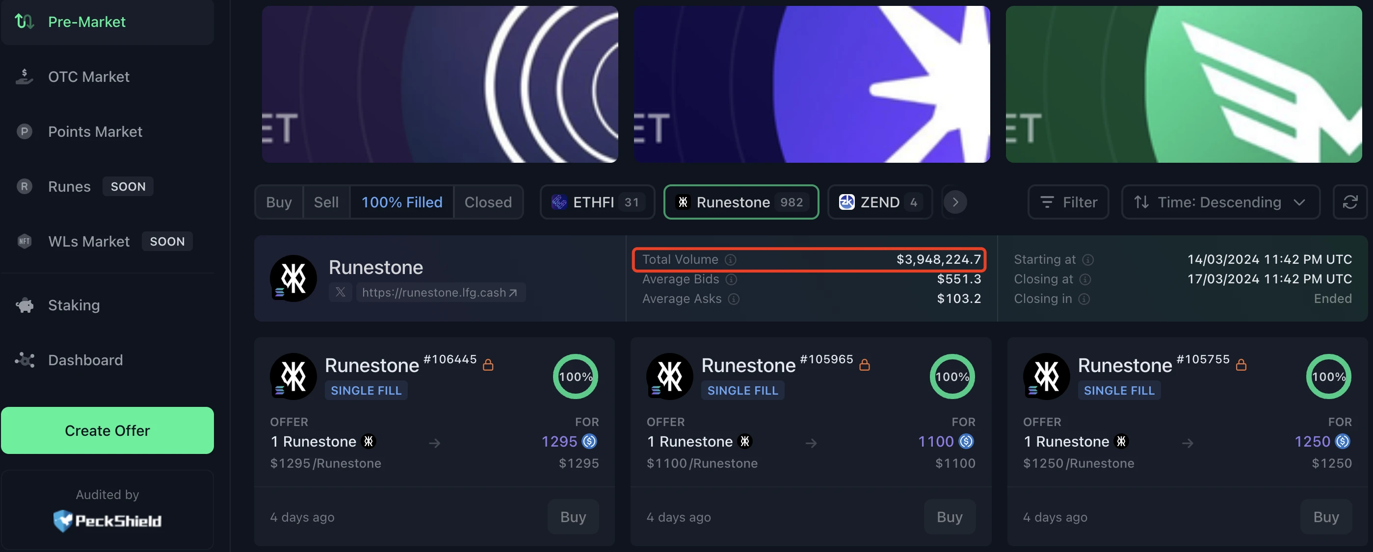 市值超3亿美元成为“金铲子”,Runestone有何来头?「BTC生态」