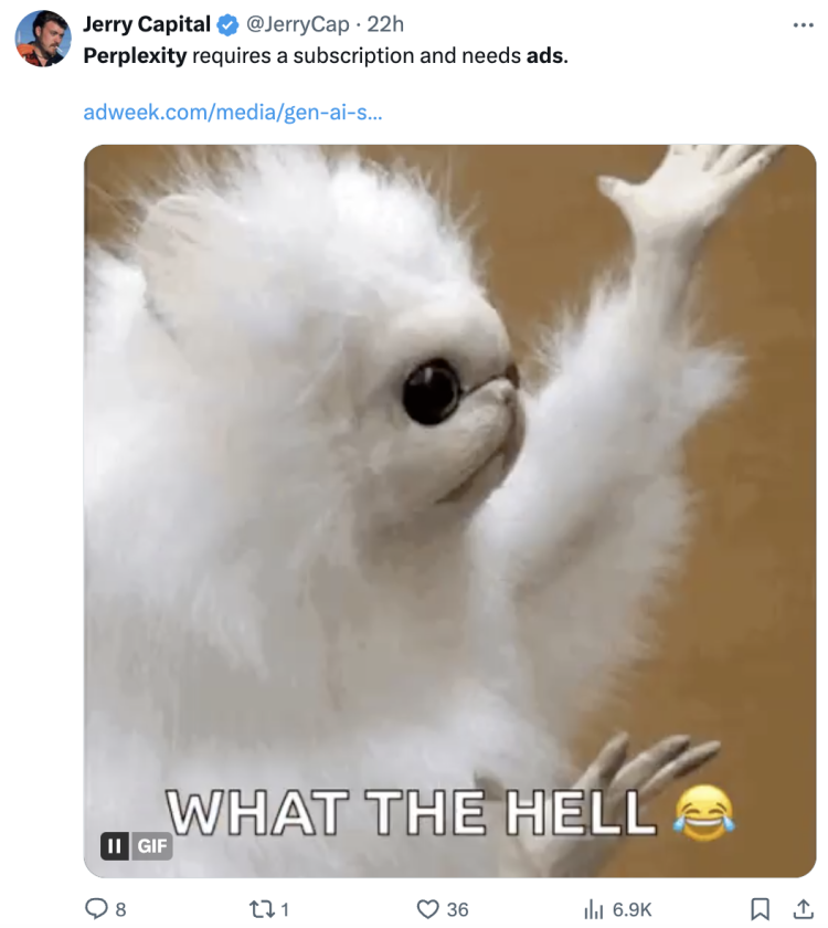 Perplexity要搞竞价排名了，大模型的尽头……就还是广告？