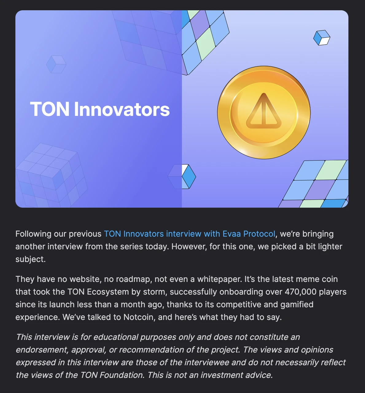 市场热度暴涨,Notcoin是打开GameFi的新方式吗?