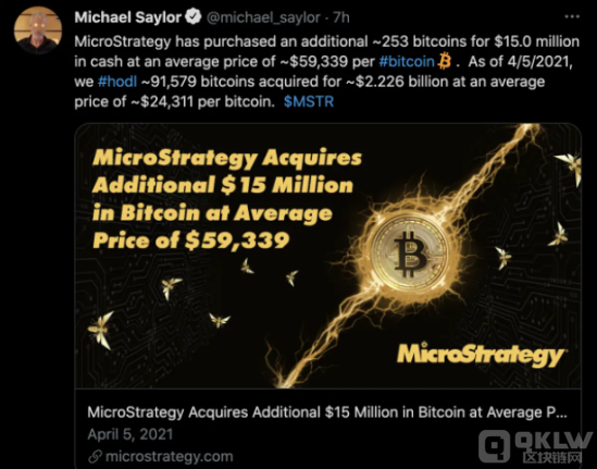 MicroStrategy创始人:即使BTC价格达到800万美元也会买比特币 MicroStrategy创始人:即使BTC价格达到800万美元也会买比特币