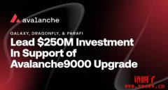 Avalanche获Galaxy Digital、Dragonfly、ParaFi Capital等机构投资2.5亿美元 Avalanche获Galaxy Digital、Dragonfly、ParaFi Capital等机构投资2.5亿美元
