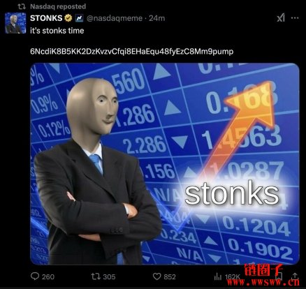 纳斯达克官方帐户遭黑,推广STONKS币市值一度冲上8000万美元