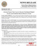 亚利桑那州颁布加密货币储备法案HB 2749，但跟你想的可能不一样