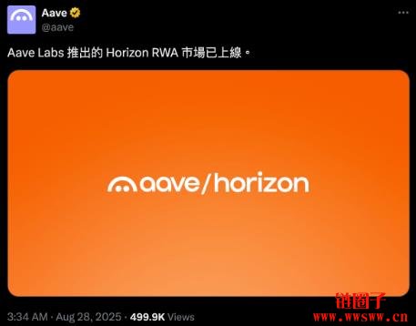 Aave推出Horizon,机构也能抵押代币化资产借出稳定币?