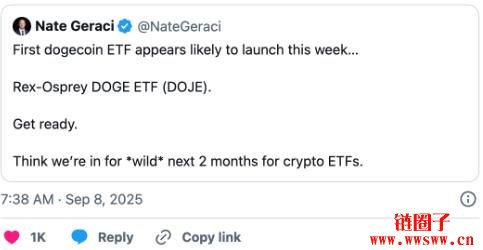 Dogecoin价格预测:DOGE币价格表现与ETF新闻的影响