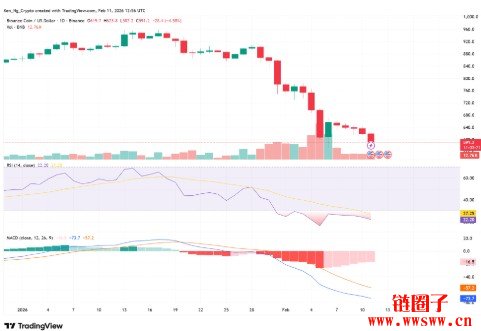 BNB价格预测：BNB币能否坚守580 USD支撑位